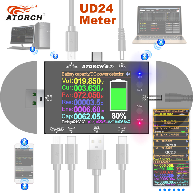 جهاز اختبار USB رقمي UD24 بشاش - مراجعة Co Detector Plug وسعره