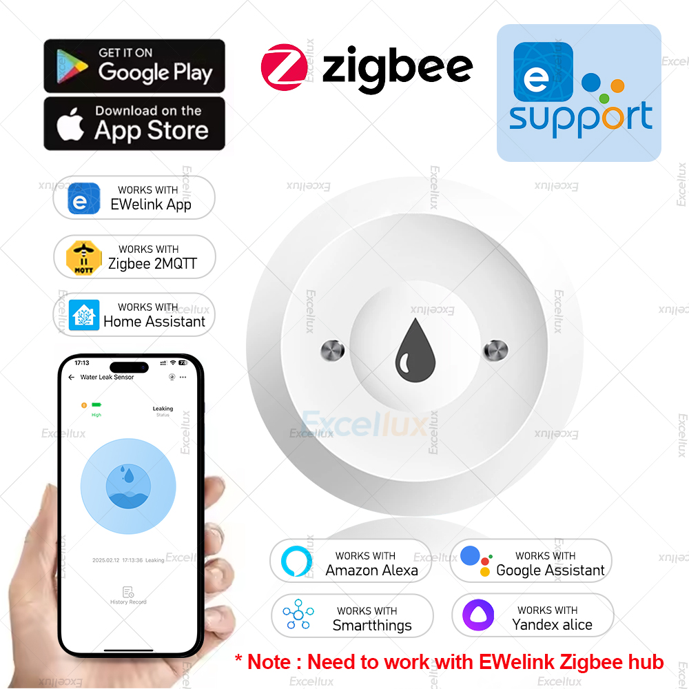Ewelink زيجبي 3.0 مستشعر الميا - مراجعة Water Alarm Sensor وسعره