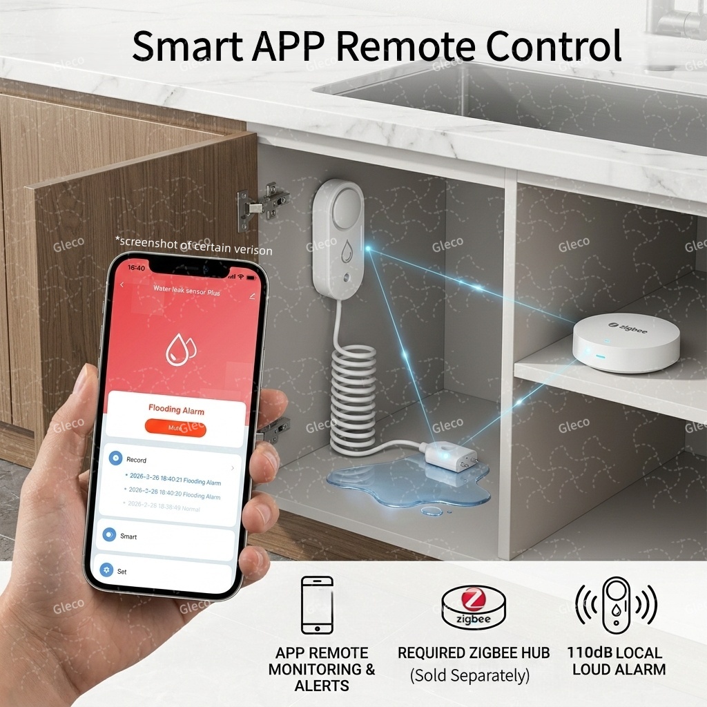 مستشعر تسرب المياه زيجبي مع إن - مراجعة Water Alarm Sensor وسعره