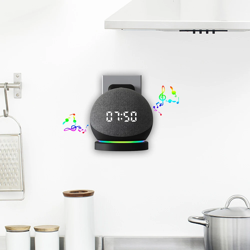 حامل مكبر صوت بلاستيكي مثبت عل - مراجعة Amazon Speaker Echo Dot 5 وسعره