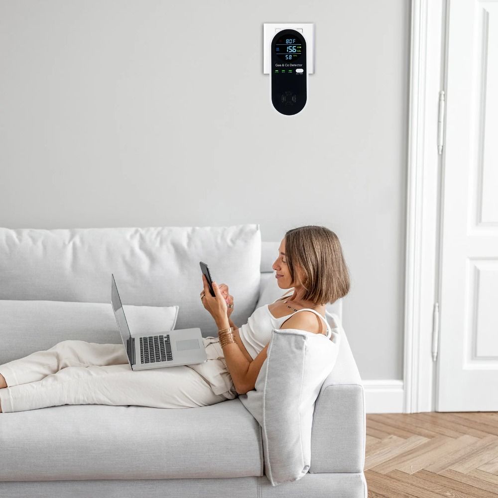 كاشف غاز متعدد الوظائف بشاشة L - مراجعة Co Detector Plug وسعره