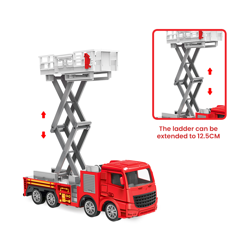 1:55 دييكاست سيارة مطافئ نموذج - مراجعة Fire Escape Ladder وسعره