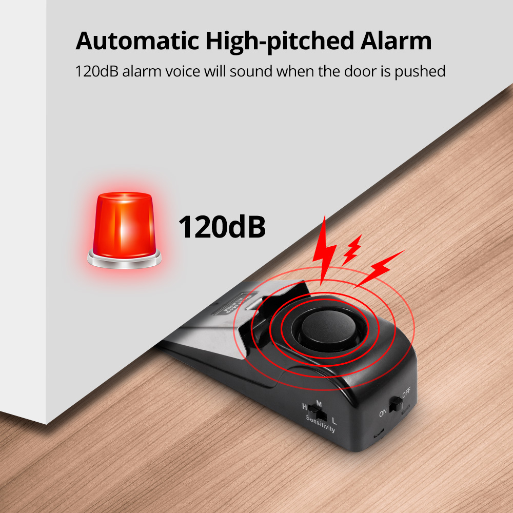 2 قطعة إنذار توقف الباب للمنزل - مراجعة Door Stop Alarm وسعره