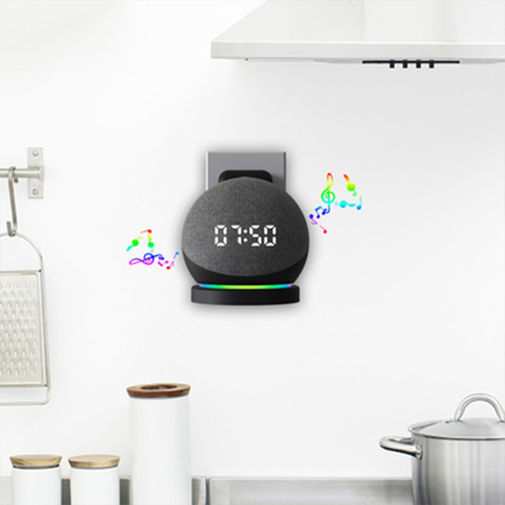 حامل شماعات مثبت على الحائط له - مراجعة Amazon Speaker Echo Dot 5 وسعره