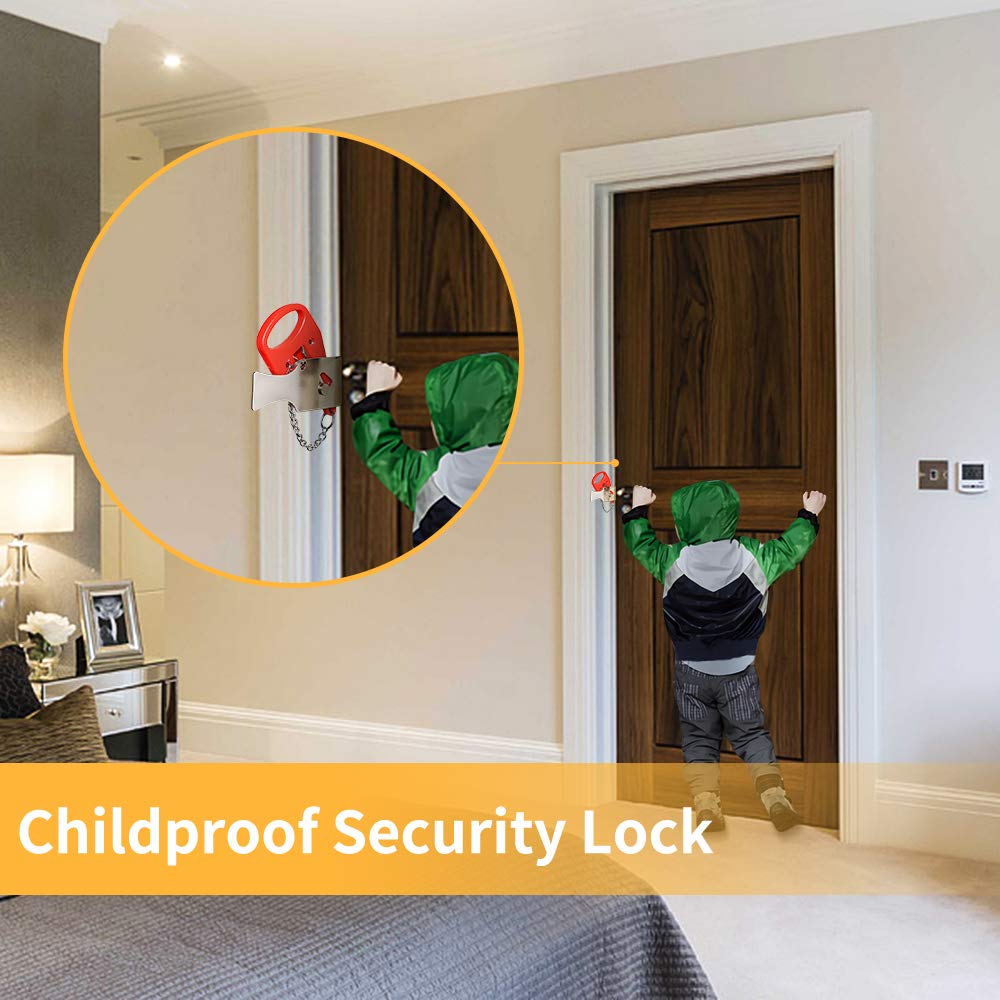 KAK قفل الباب المحمول بدون مفت - مراجعة Security Chain Door وسعره